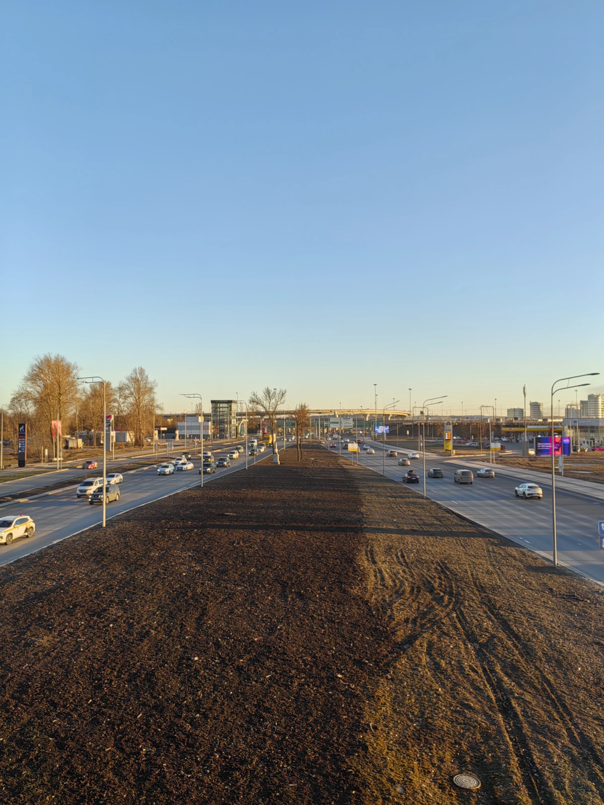 Дорога в сторону аэропорта Пулково